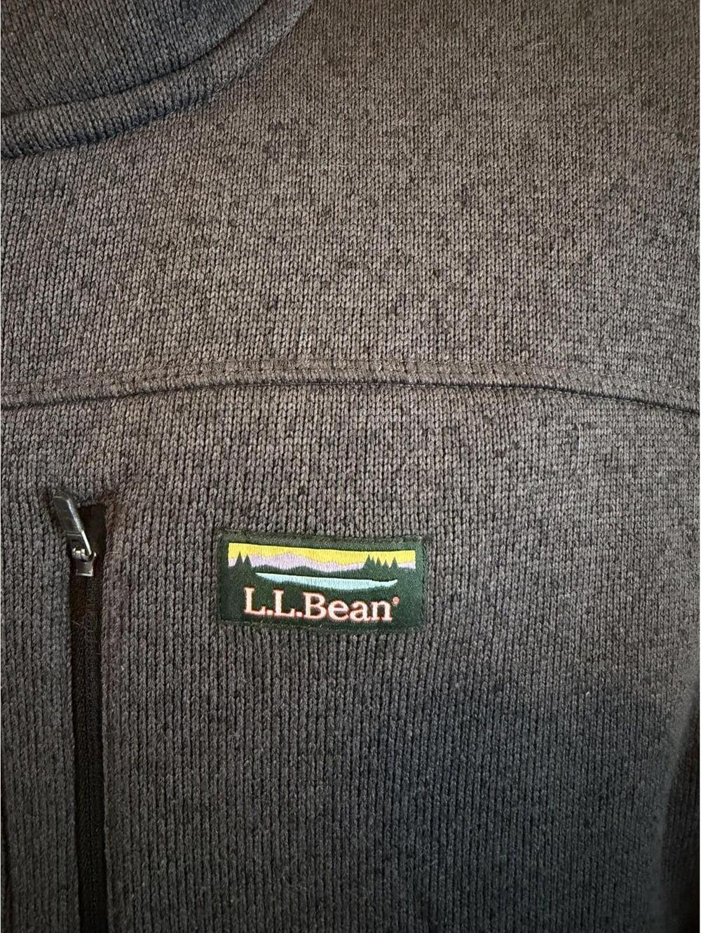 LL Bean Full Zip Sweater Vest Mens XXL Dark Gray Slightly Fitted Grandpa Dad - Picture 2 of 7